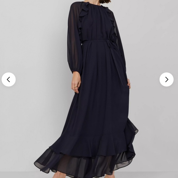 ANN TAYLOR FLOWY CHIFFON MAXI DRESS SIZE 6P NWT - Picture 3 of 5